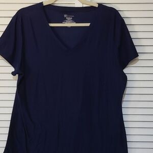 No Boundaries Dark Blue V-Neck Short Sleeve Tee